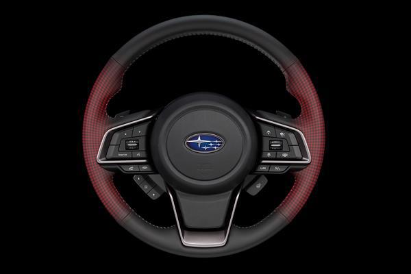 Ilustrācija, kas parāda aktīvos apsildes elementus Subaru stūrē.